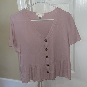 Light Pink Blouse Top
